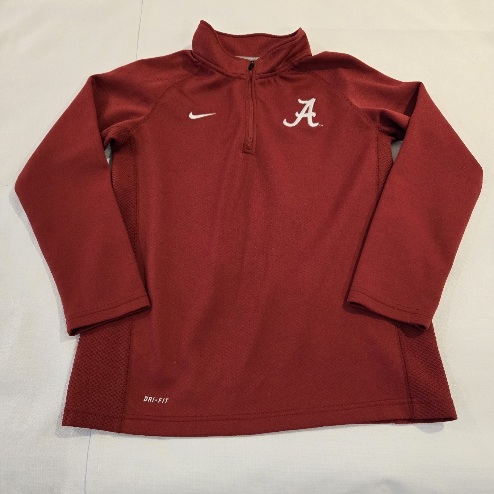 Nike Women's University Of Alabama 1/4 Zip Jacket Dri-Fit Crimsom Tide Fan Large